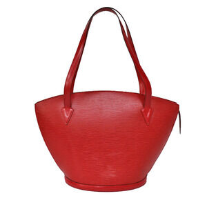 Louis Vuitton Saint Jacques Epi Leather Handbag Tote Bag Castelian Red